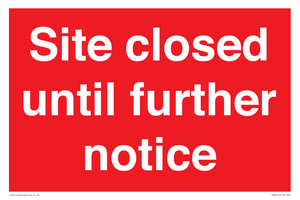 Site closed until further notice